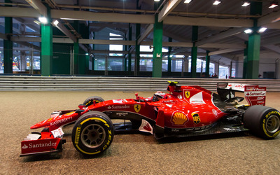 Red Ferrari SF15-T parked Wallpaper