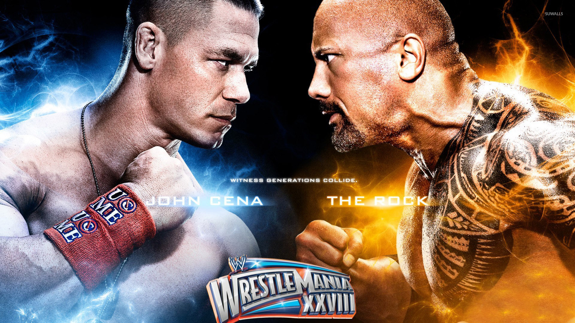 John Cena vs The Rock [2] wallpaper
