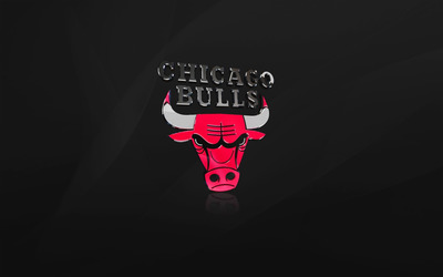 Shiny Chicago Bulls logo wallpaper