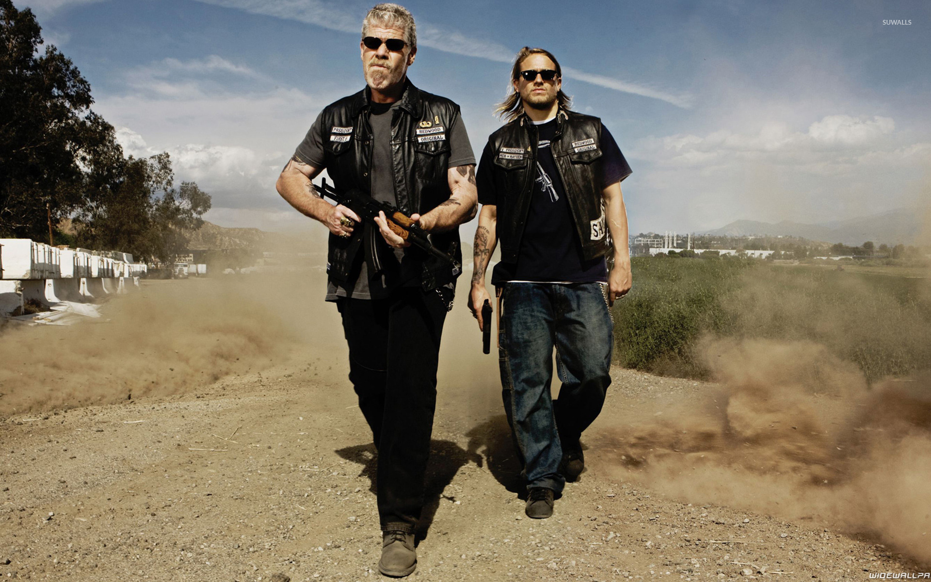 Clay And Jax Sons Of Anarchy Wallpaper Tv Show