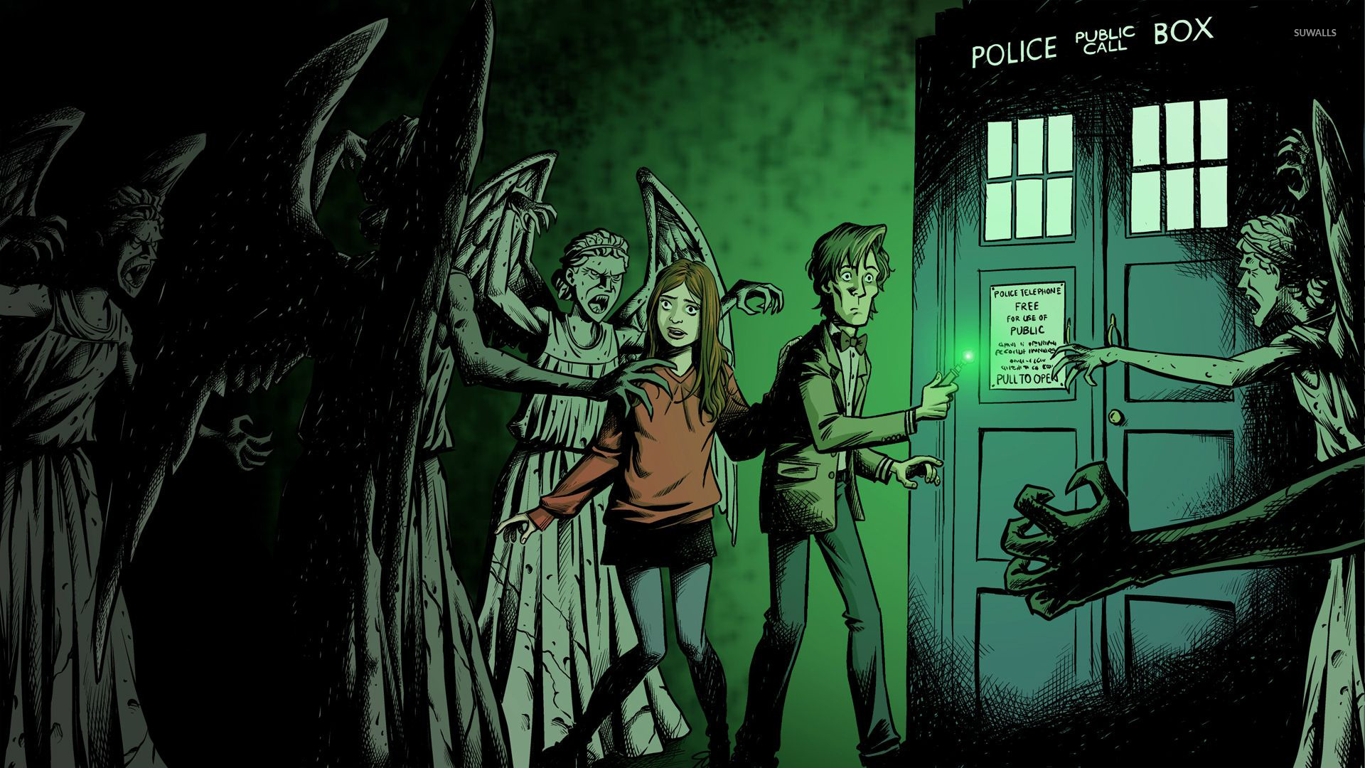 doctor who weeping angel wallpaper 1920x1080