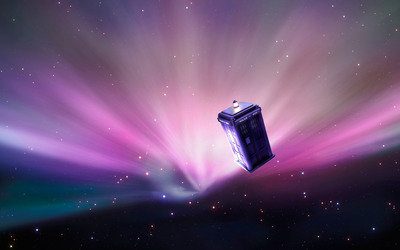 TARDIS in space wallpaper