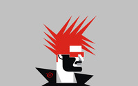 Man with red punk hairstyle wallpaper 1920x1200 jpg
