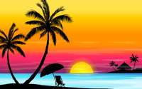 Beach sunset wallpaper 1920x1200 jpg