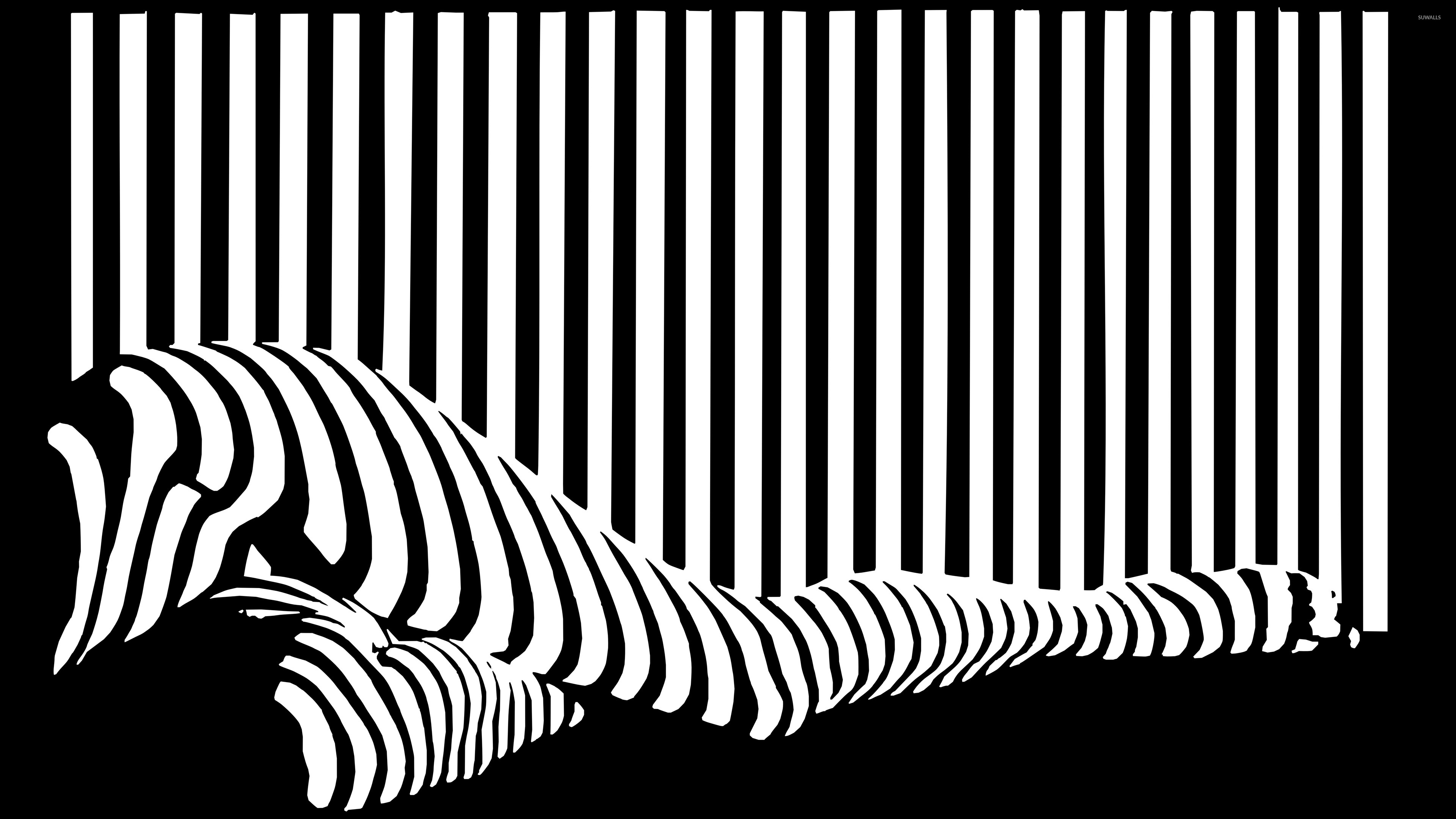 Diagonal Black and White Stripe iPhone Wallpaper