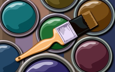 Brush and paint wallpaper
