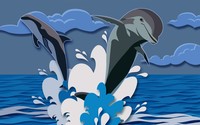 Dolphins [2] wallpaper 1920x1200 jpg