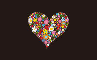 Floral heart wallpaper 1920x1200 jpg