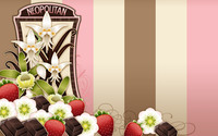 Flowers, chocolate and strawberries wallpaper 1920x1200 jpg