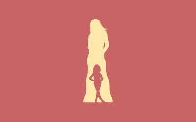 Girl silhouettes Wallpaper