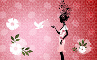 Girl with flowers [2] wallpaper 1920x1200 jpg