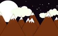 Snow on the mountain peaks at night wallpaper 3840x2160 jpg