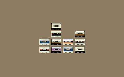 Pile of tapes wallpaper