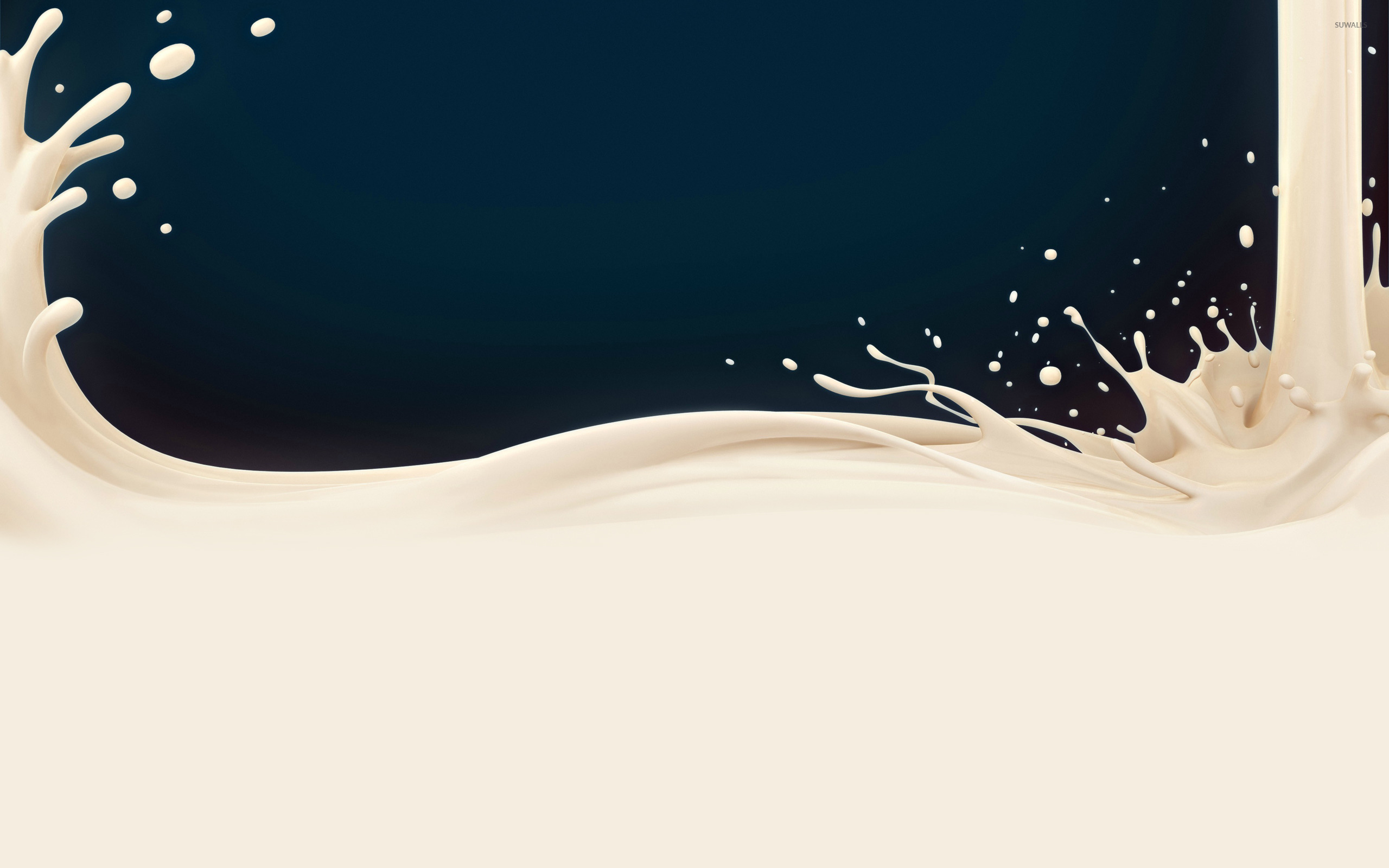 Splashing milk wallpaper - Vector wallpapers - #14187