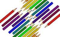 Twin sets of colored pencils wallpaper 2880x1800 jpg