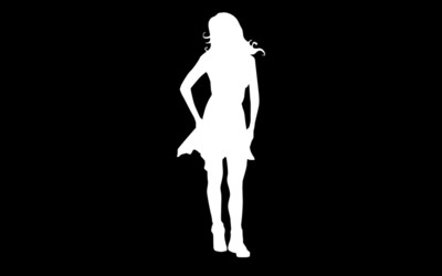 Woman in a dress silhouette Wallpaper