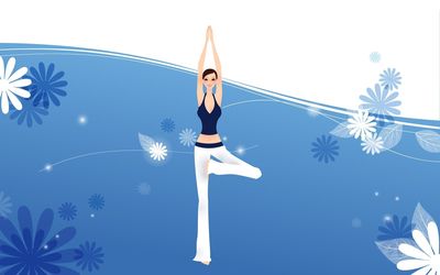 Yoga girl wallpaper