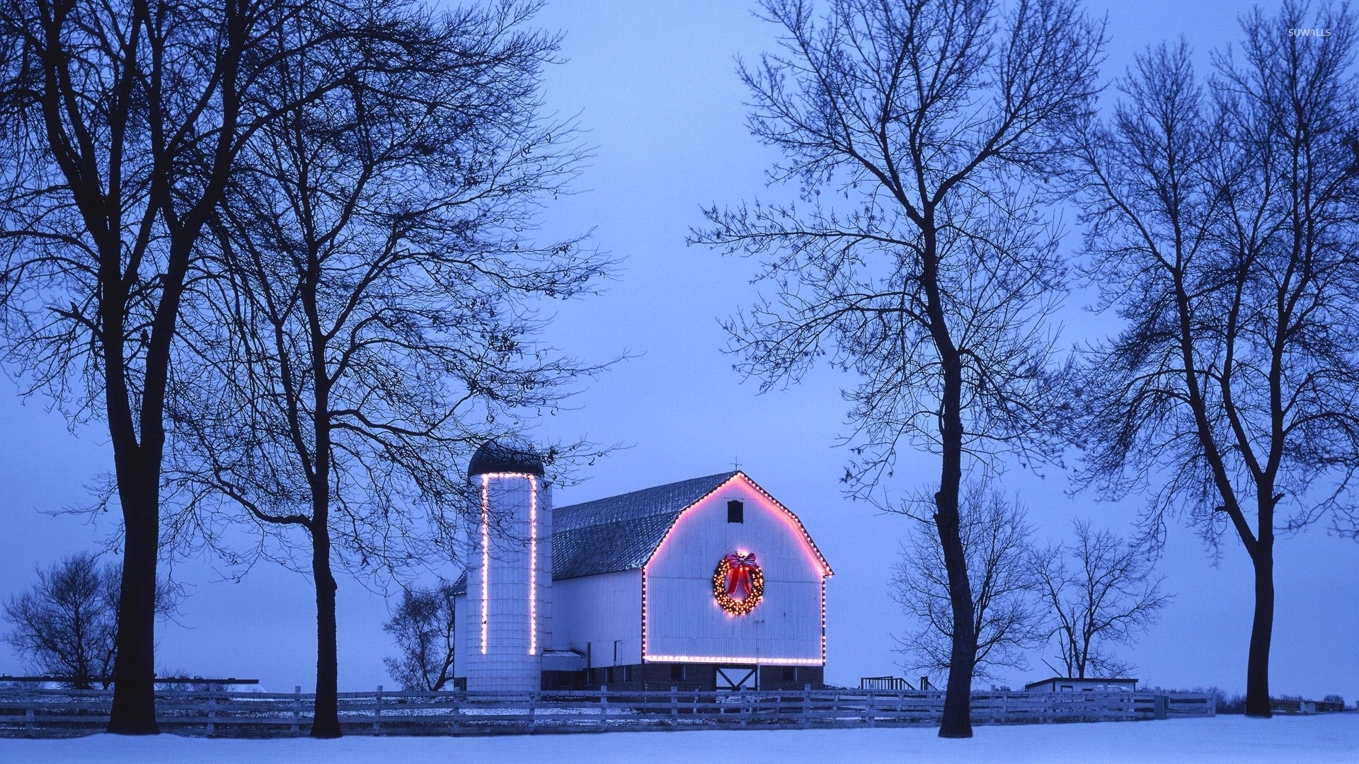 Christmas Barn Background
