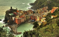 Cinque Terre on Italian Riviera coastline wallpaper 1920x1200 jpg