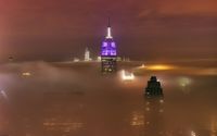 Empire State Building rising above the fog wallpaper 1920x1200 jpg