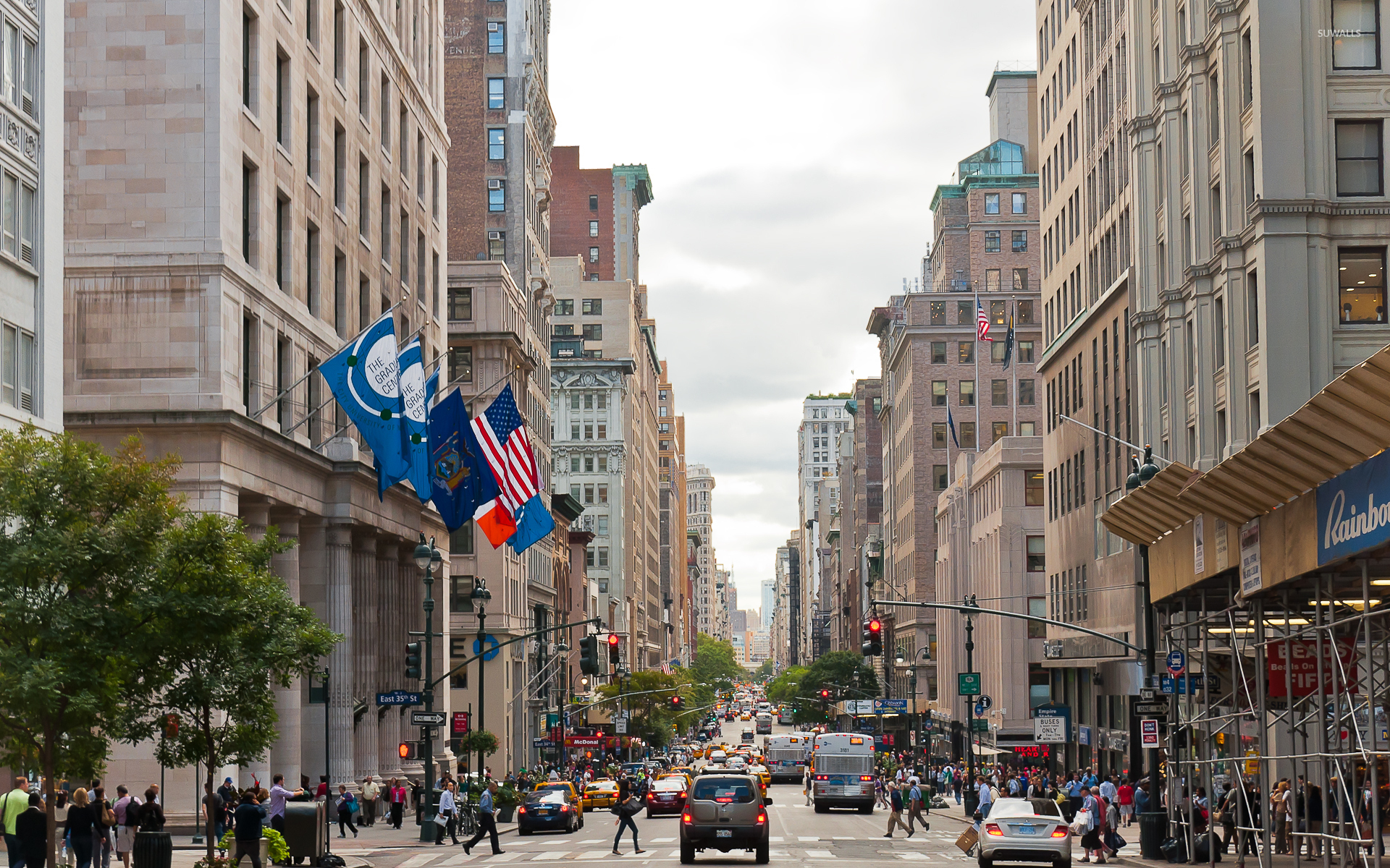 Уолл стрит улица в Нью-Йорке