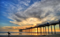 Pier at sunset wallpaper 2560x1600 jpg