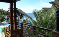 Resort by the ocean wallpaper 2880x1800 jpg