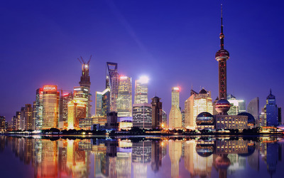 Shanghai lights wallpaper