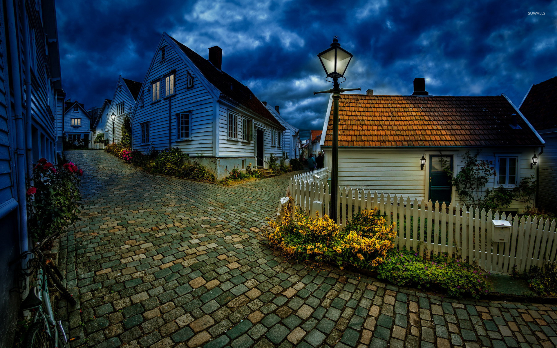 Street in small Norwegian town wallpaper - World wallpapers - #17744