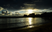 Sunset on El Cura beach wallpaper 3840x2160 jpg