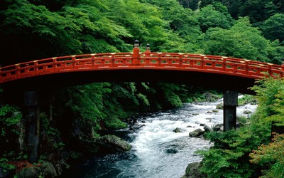 The Sacred Bridge of Futarasan Shrine wallpaper
