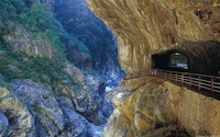 Tunnel of Nine Turns in Taroko Gorge wallpaper 1920x1200 jpg