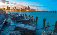 View of Chicago from Lake Shore Drive wallpaper 1920x1200 jpg